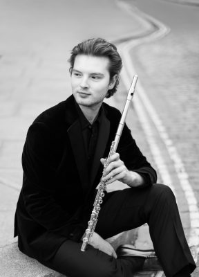 Jamie McClenaghan Black and white flautist compressed
